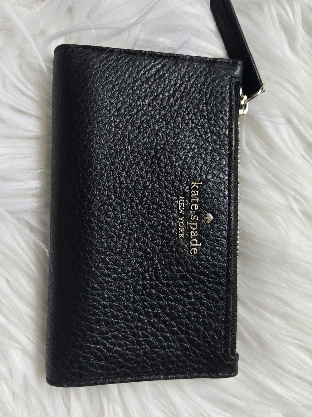 Kate Spade Black Pebbled Leather Wallet